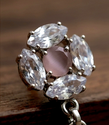 Crystal Stud Jhumka Earrings