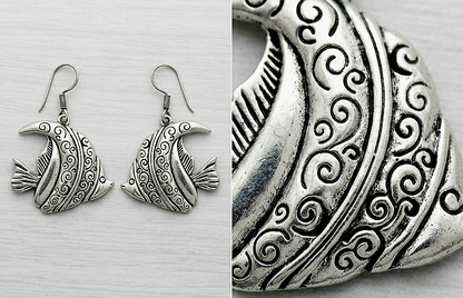 Fish Design Oxidised Earrings