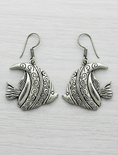 Fish Design Oxidised Earrings